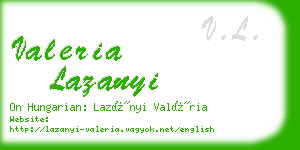 valeria lazanyi business card